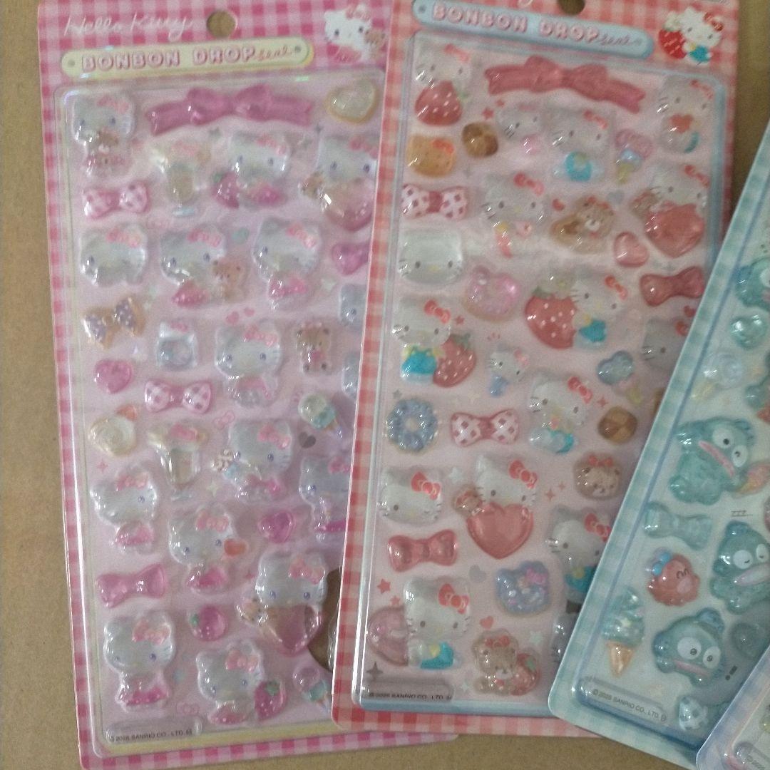 ボンボンドロップ　キティ　ハンギョドン　はぴだんぶい　4パックセット