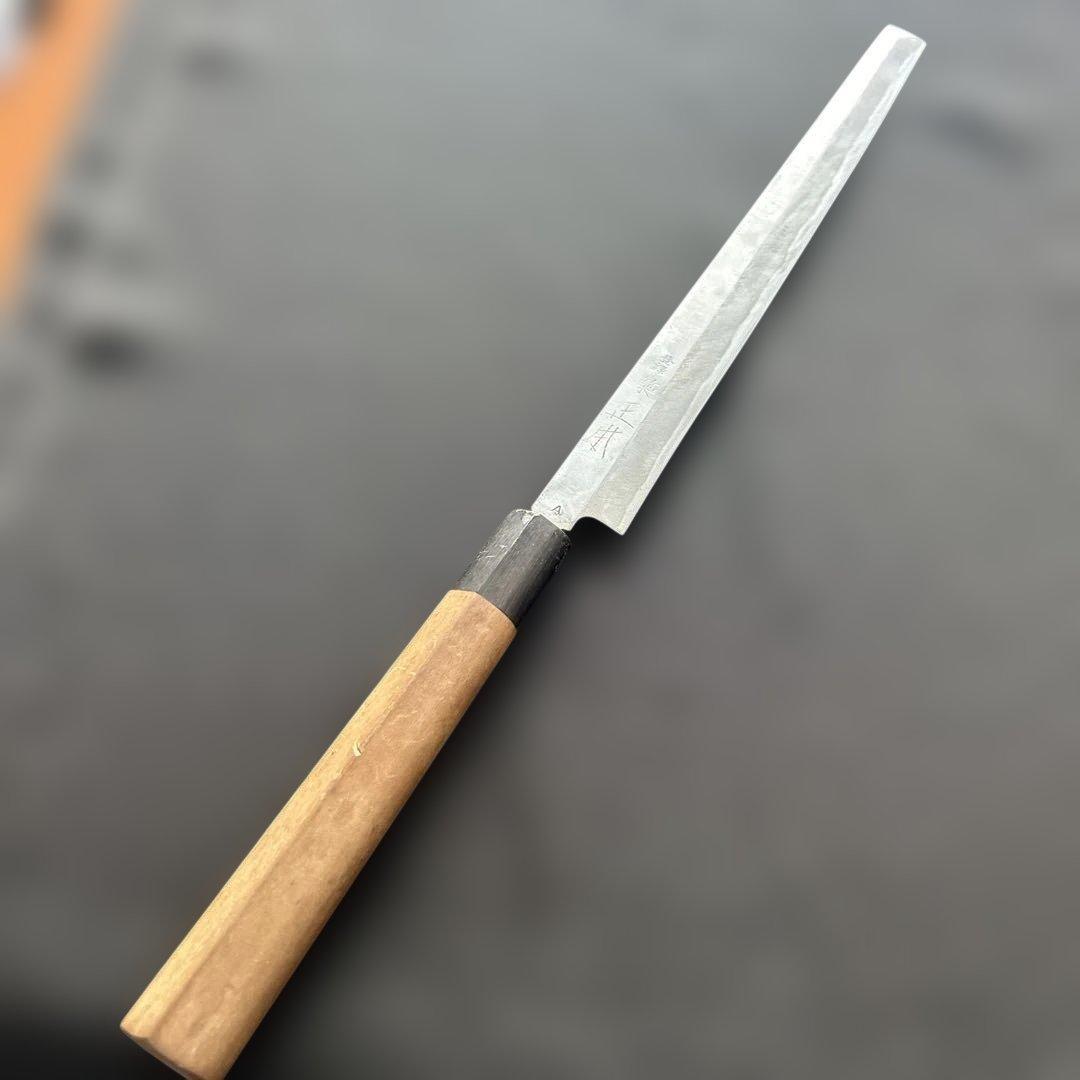 たこ引き　柳刃　包丁和包丁　築正本　青鋼　霞　蛸引　刺身包丁　水牛柄