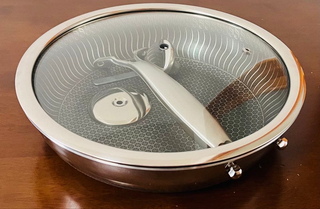 ステンレス製 多層構造フライパン・蓋付き