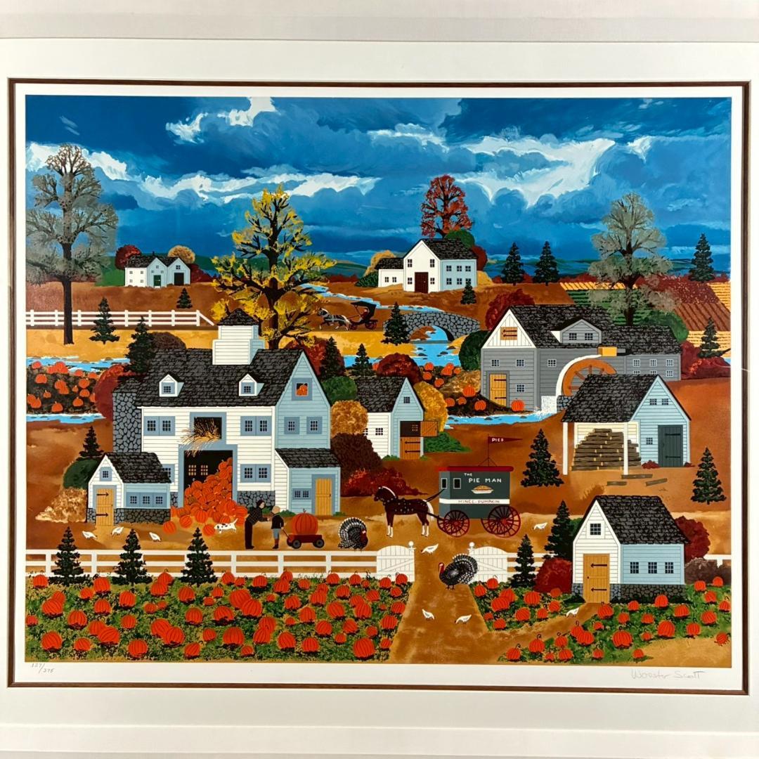 ジェーン・ウースター・スコット「豊かな実り」シルクスクリーン 大作 直筆サイン入