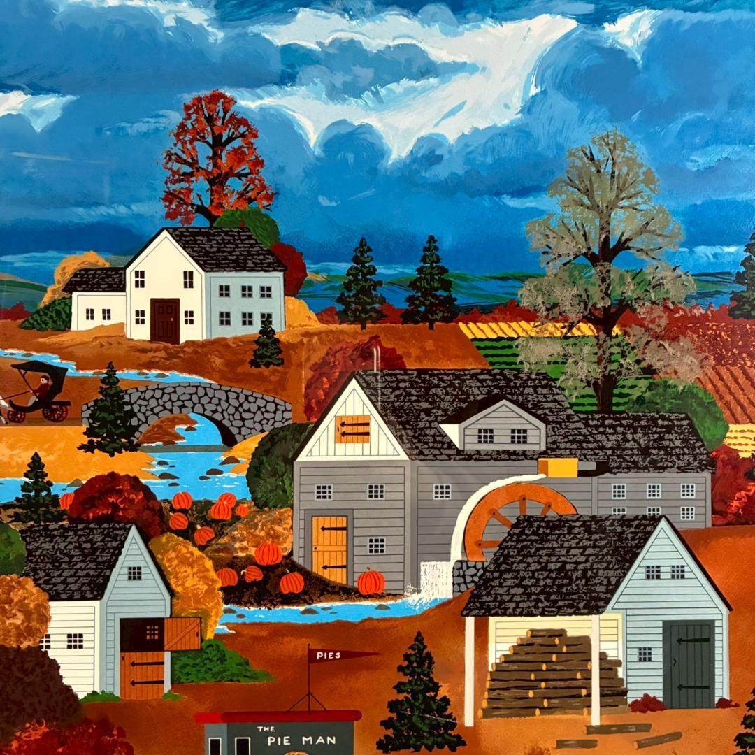 ジェーン・ウースター・スコット「豊かな実り」シルクスクリーン 大作 直筆サイン入