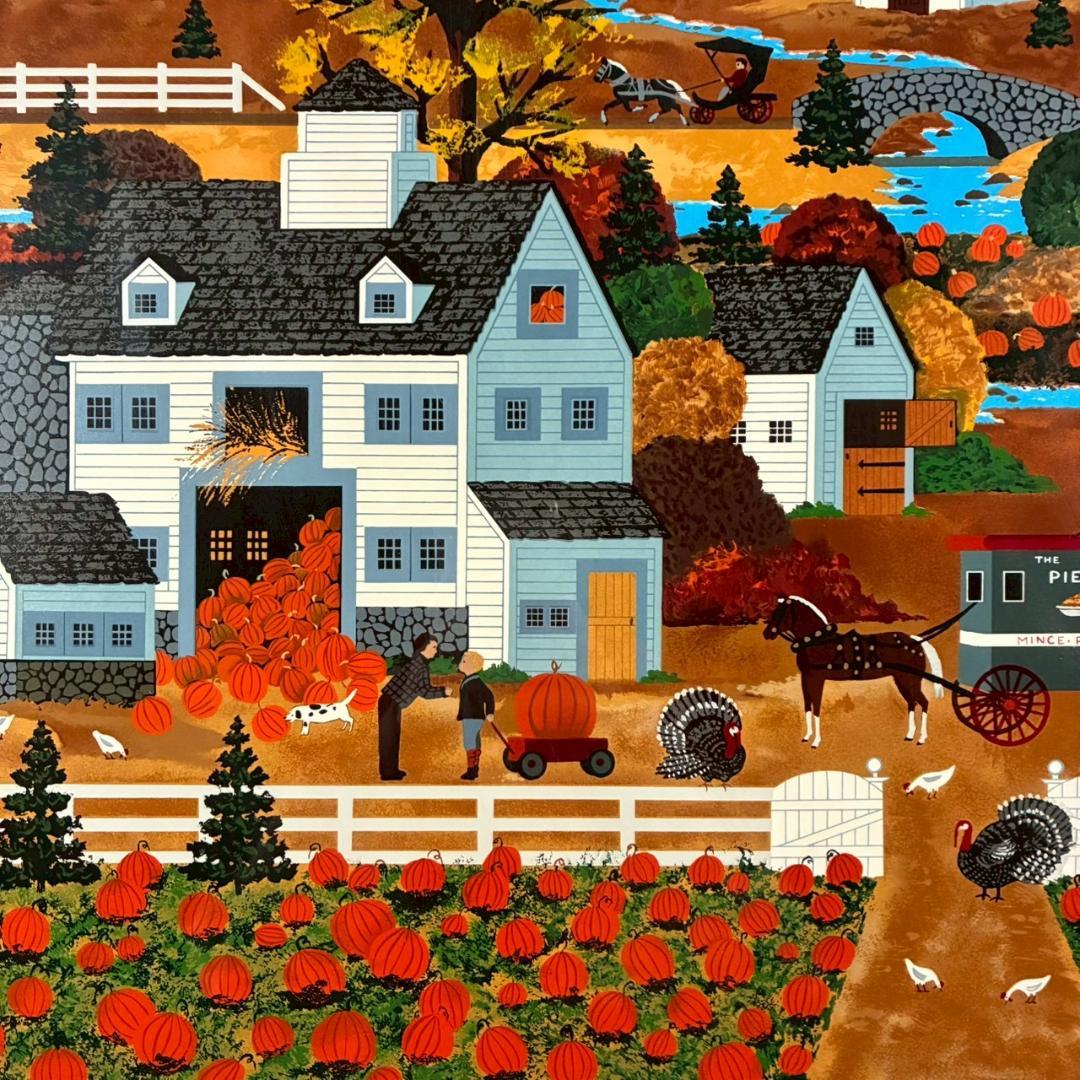 ジェーン・ウースター・スコット「豊かな実り」シルクスクリーン 大作 直筆サイン入