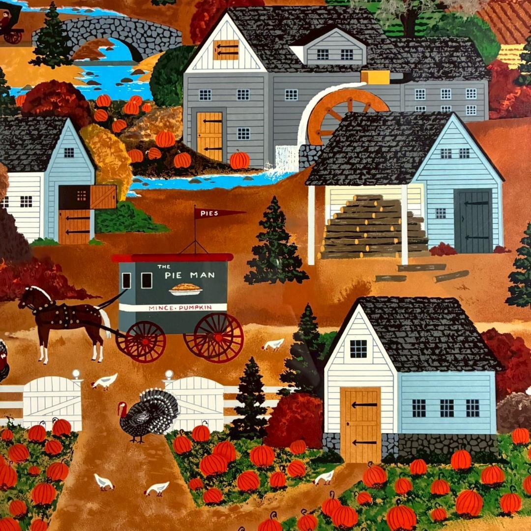 ジェーン・ウースター・スコット「豊かな実り」シルクスクリーン 大作 直筆サイン入