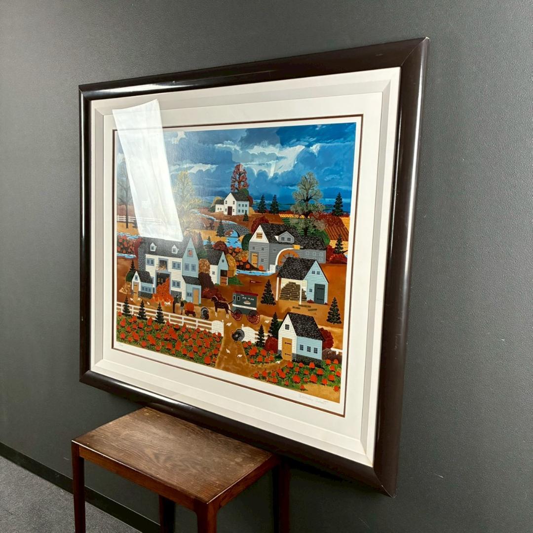 ジェーン・ウースター・スコット「豊かな実り」シルクスクリーン 大作 直筆サイン入