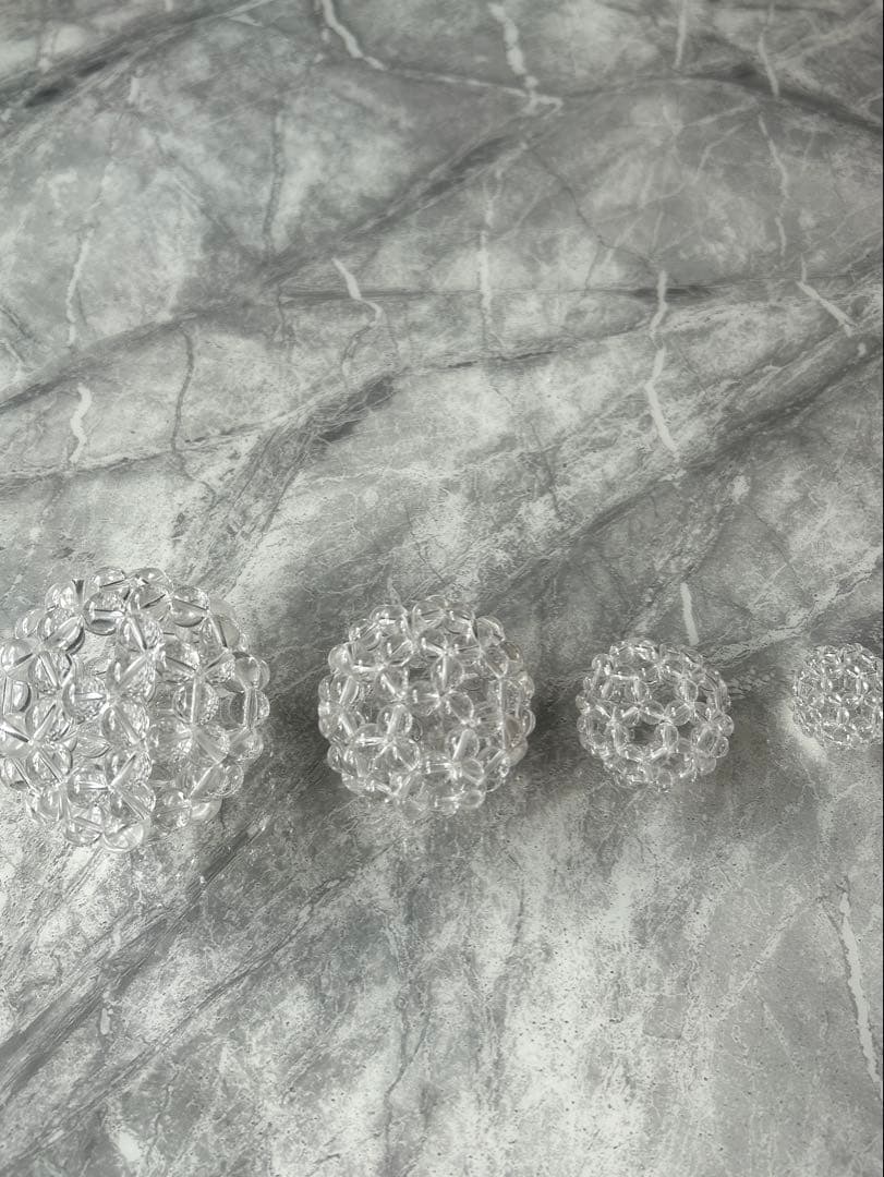 クリスタル 置物 透明 多面体　フラーレン