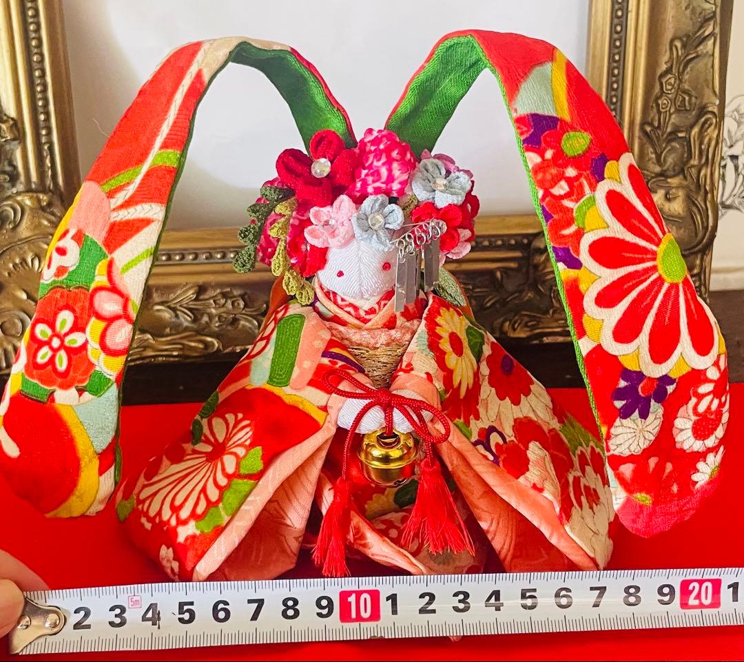 ふっちになります 着物うさぎ人形お姫様ペアセット