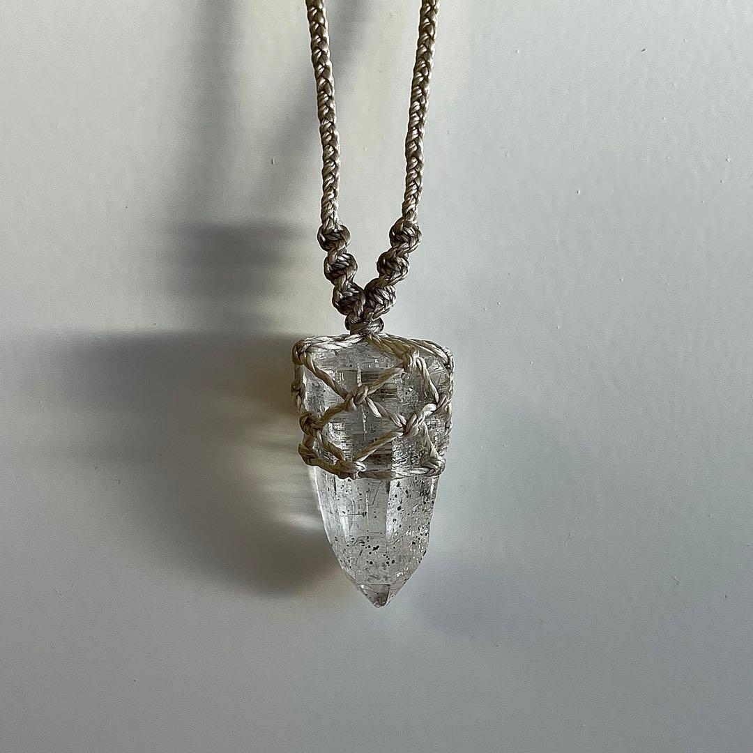 ヒマラヤ水晶 ガネッシュヒマール ＊ マクラメネックレス ⑥