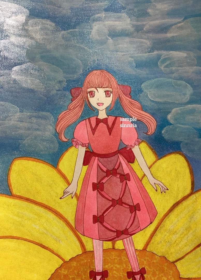 手描きイラスト　オリジナルイラスト　3枚　おまけ1枚