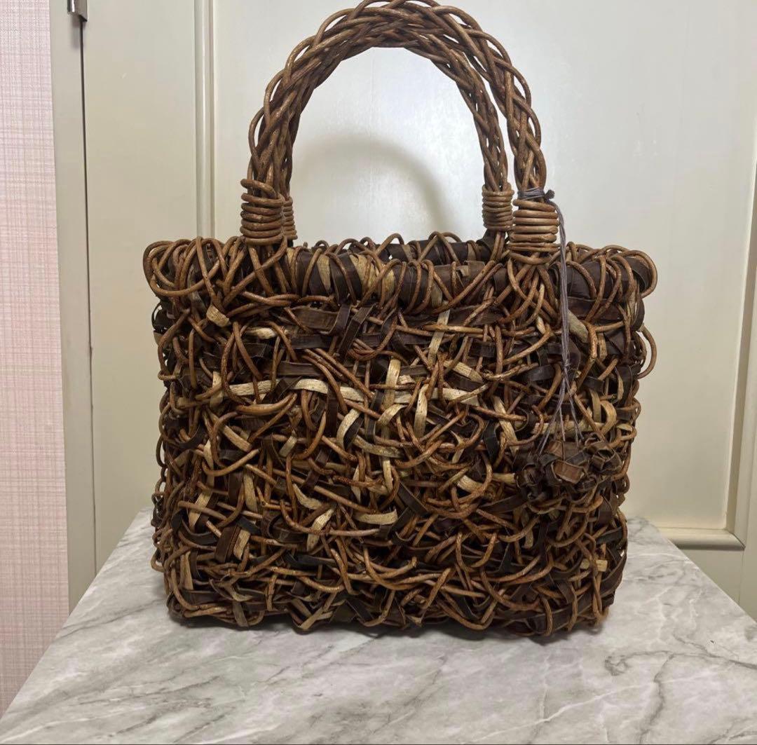 一つ一つ手作り　カゴパック　天然木皮　2個セット