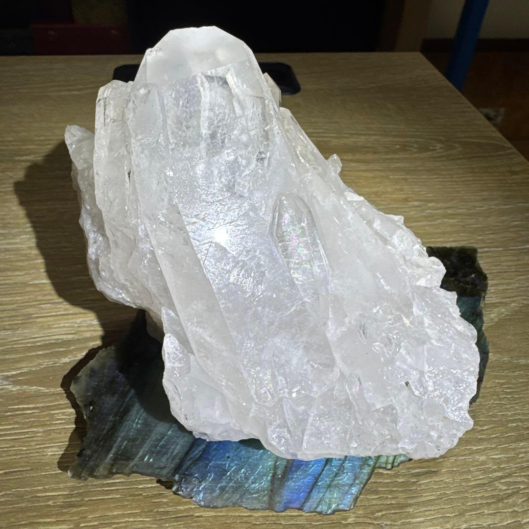 高品質　ブラジル産　水晶クラスター　透明感