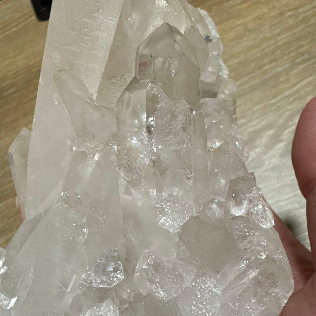 高品質　ブラジル産　水晶クラスター　透明感