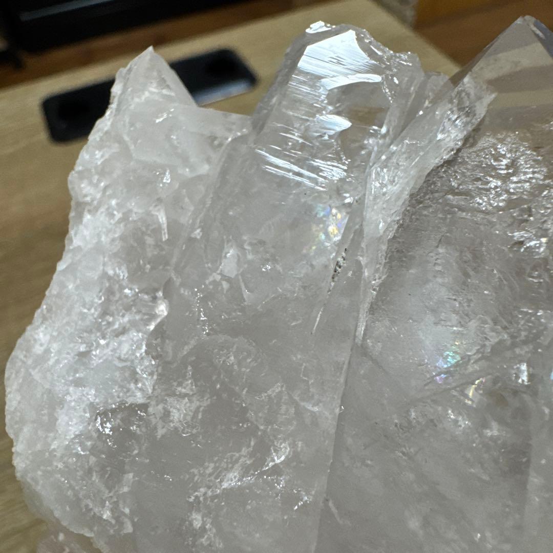 高品質　ブラジル産　水晶クラスター　透明感