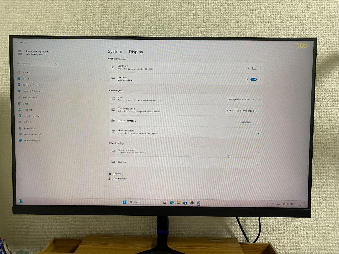 Xiaomi G24 165hz ゲーミングモニター