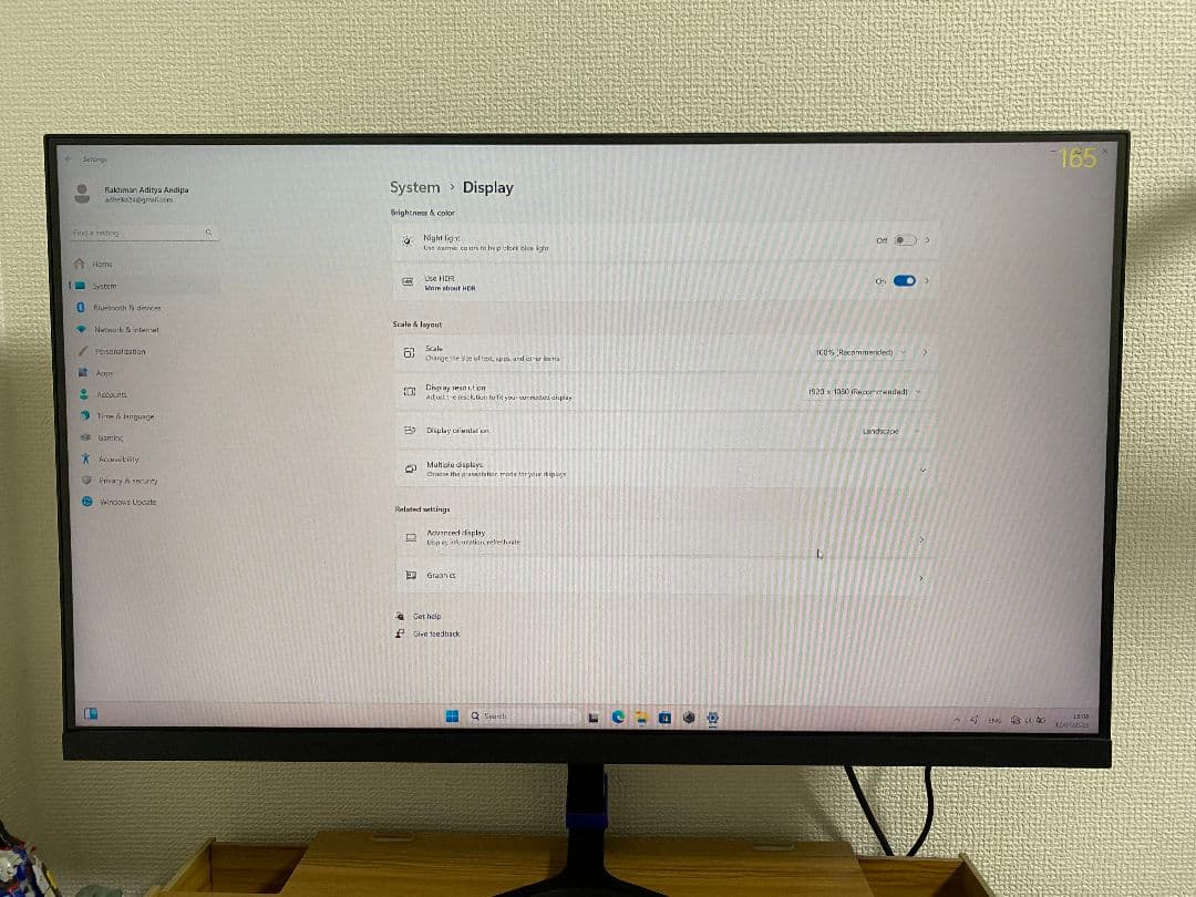 Xiaomi G24 165hz ゲーミングモニター