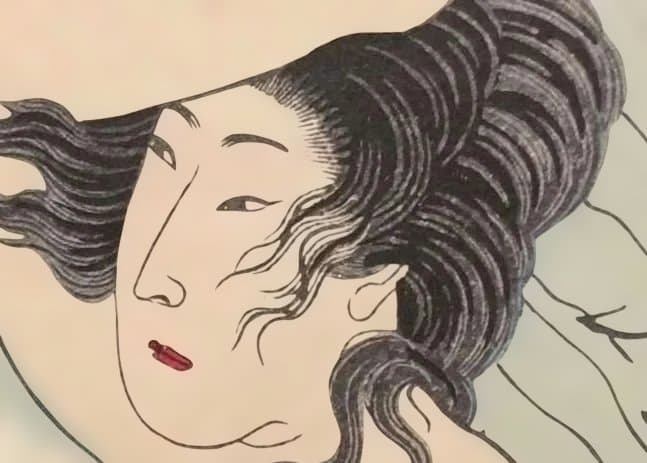 浮世絵版画、東繪畫夜競（岡崎水練) 橋本周延画、明治19年出版