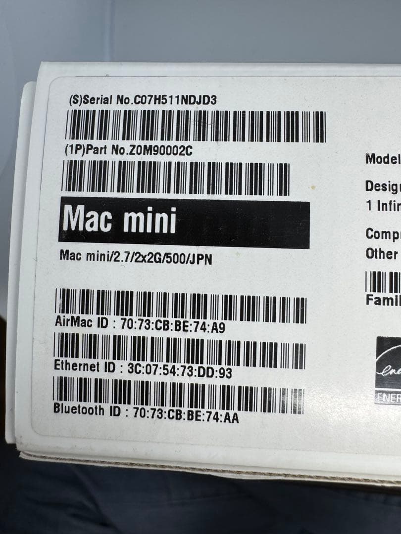 【ジャンク】Mac mini A1347(Late 2012) おまけ付き