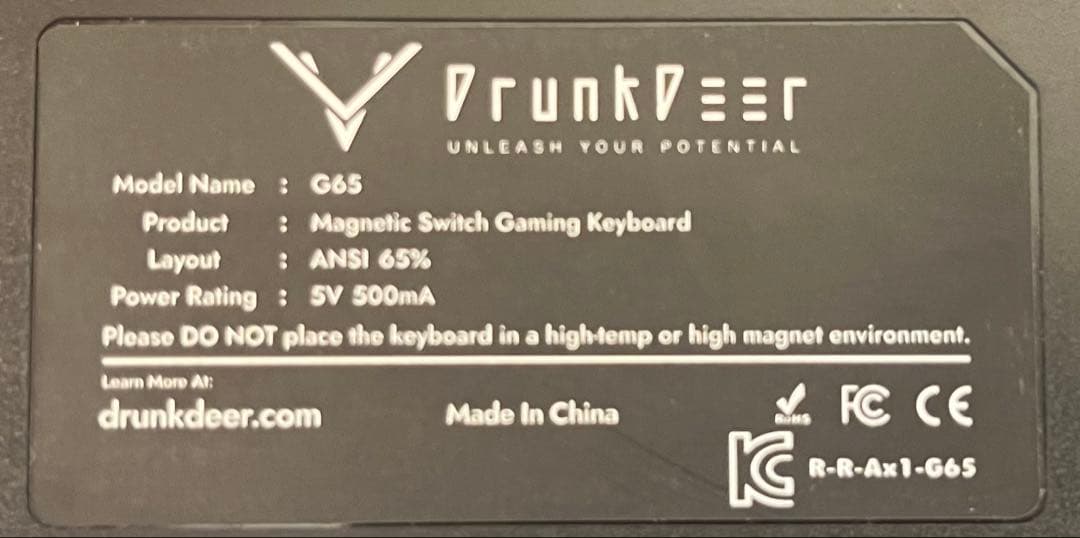 キーボード DrunkDeer G65 Black