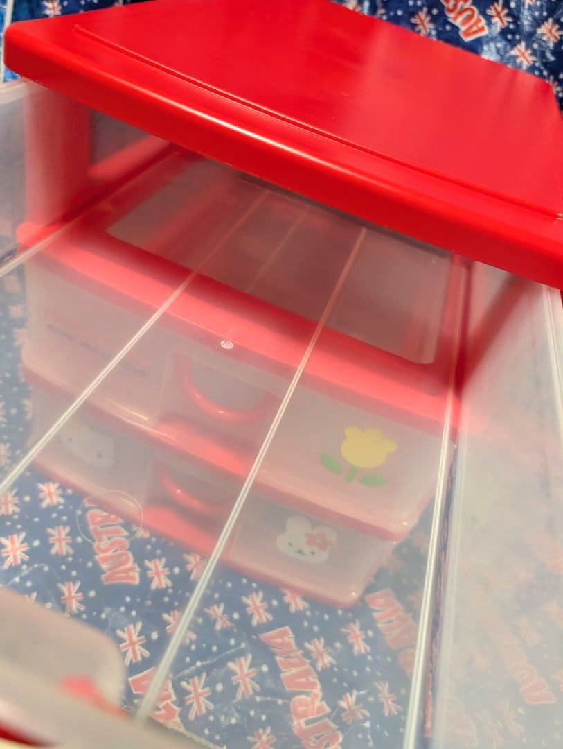 平成レトロ ハローキティ 3段チェスト引き出し 小物入れ 収納 サンリオ　中古品