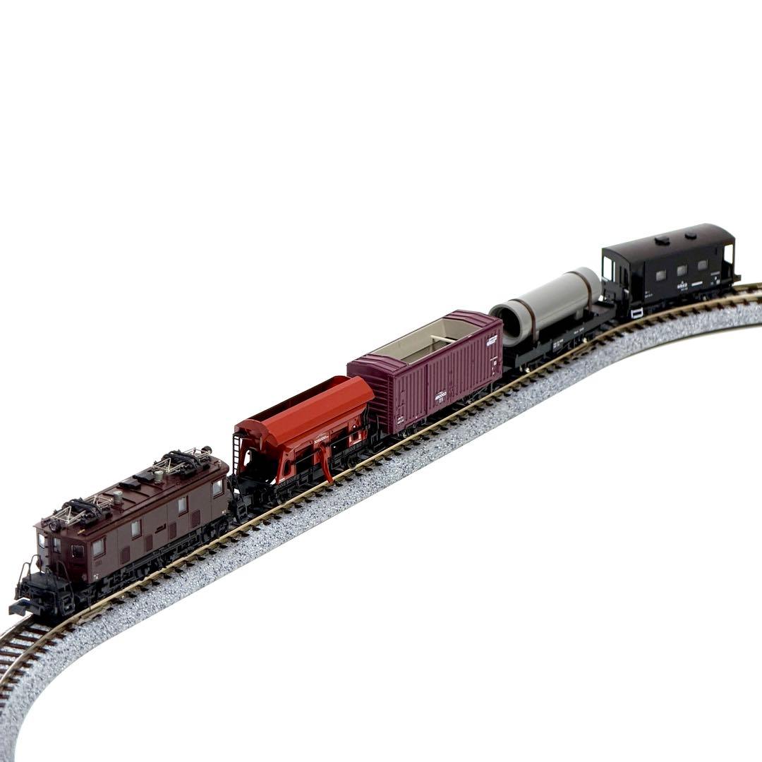 KATO NゲージED19 電気機関車と貨車セット+ライト点灯車掌車