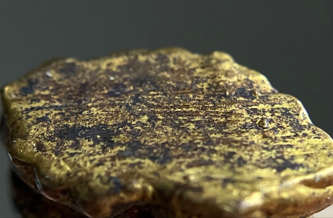 【古い極小像 恵比寿 大黒天 鍍金銅製豆仏 約1.5㎝ 江戸後期〜明治】民間信仰