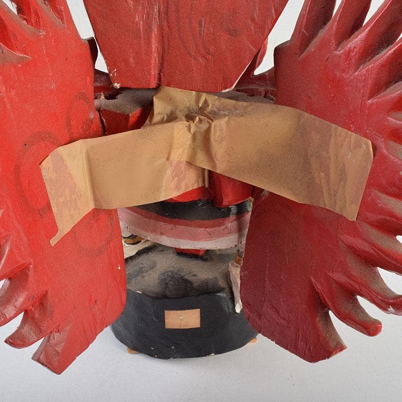 バリ島　インドネシア　彩色木彫　ガルーダ像　置物　N　R9435B