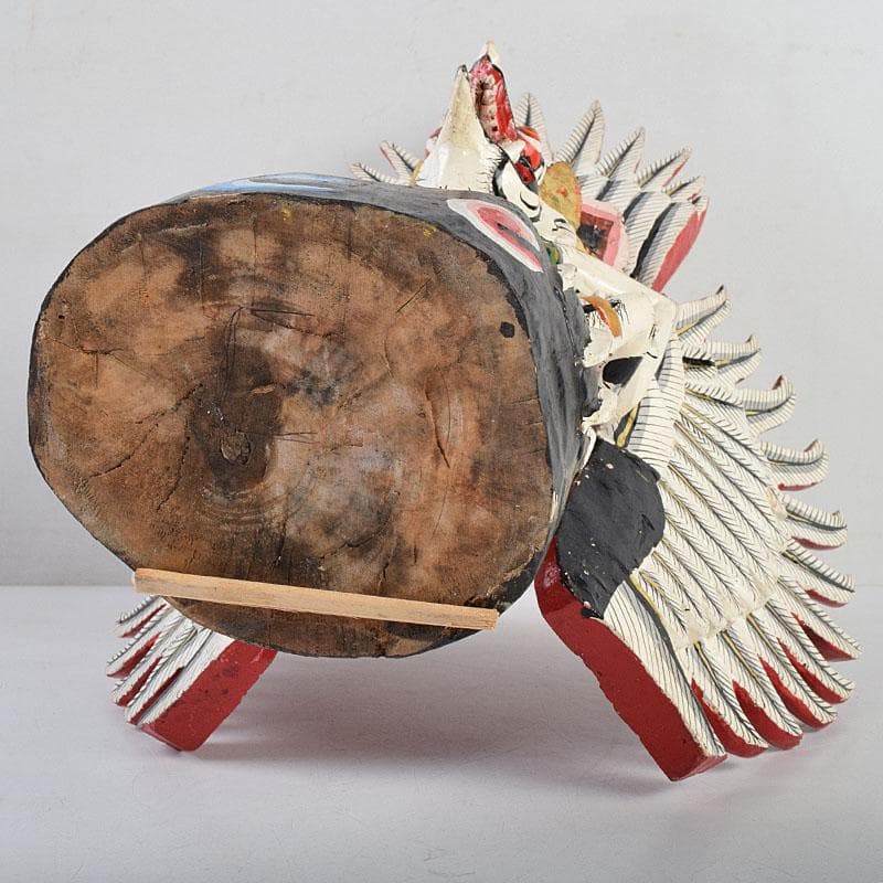 バリ島　インドネシア　彩色木彫　ガルーダ像　置物　N　R9435B