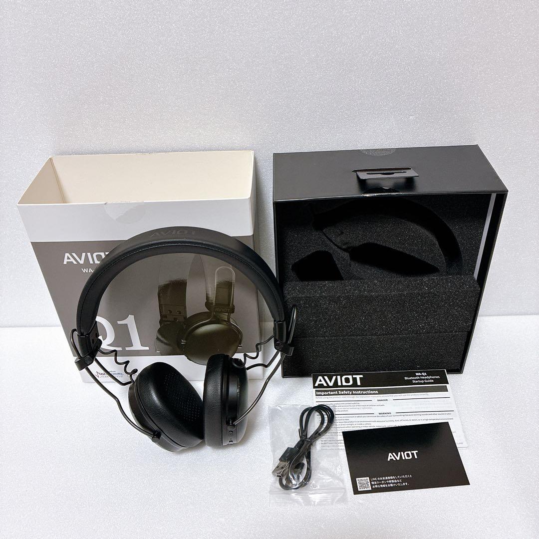 AVIOT WA-Q1 ワイヤレスヘッドホン ブラック