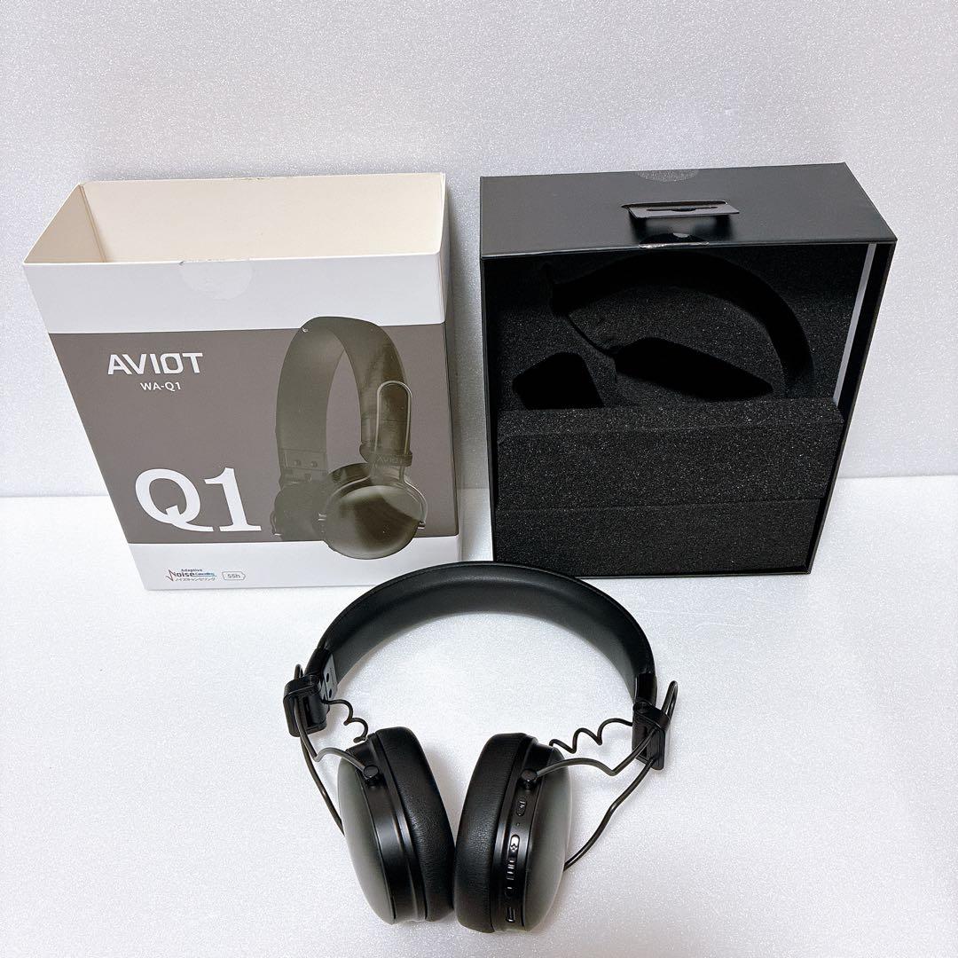 AVIOT WA-Q1 ワイヤレスヘッドホン ブラック