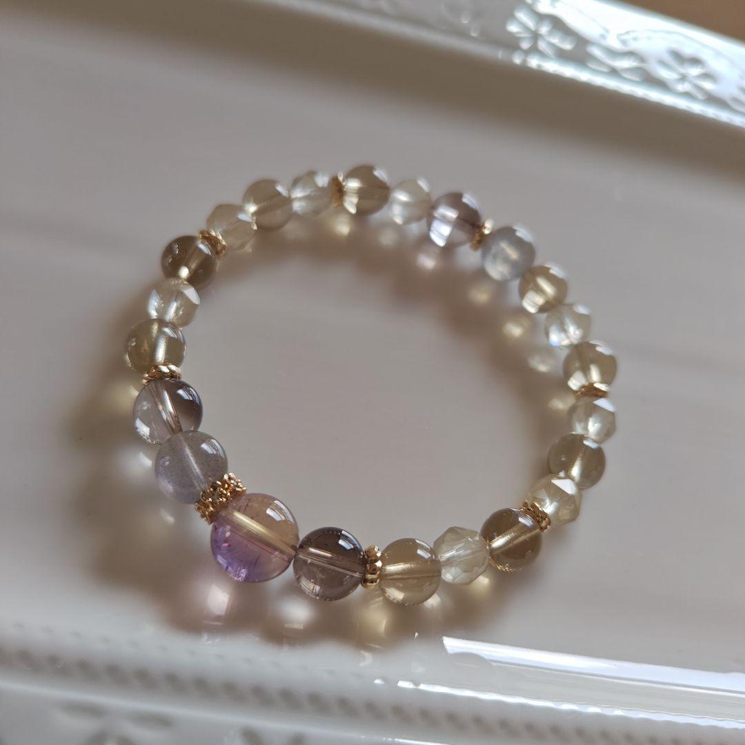 アメトリン、バイカラースモーキー、オーソクレース、ラブラドライト