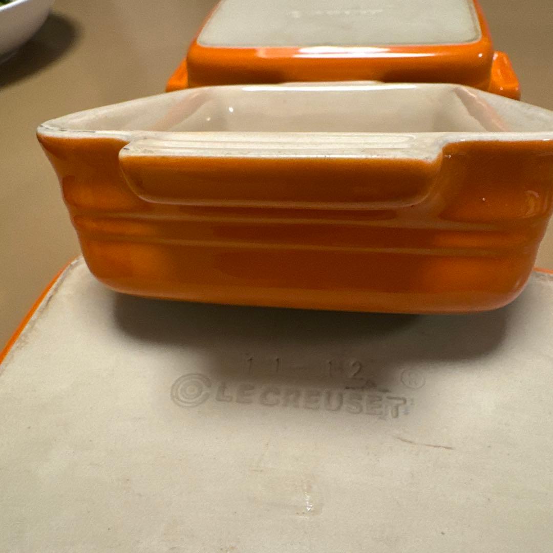 LE CREUSET オレンジ 耐熱皿 3個セット