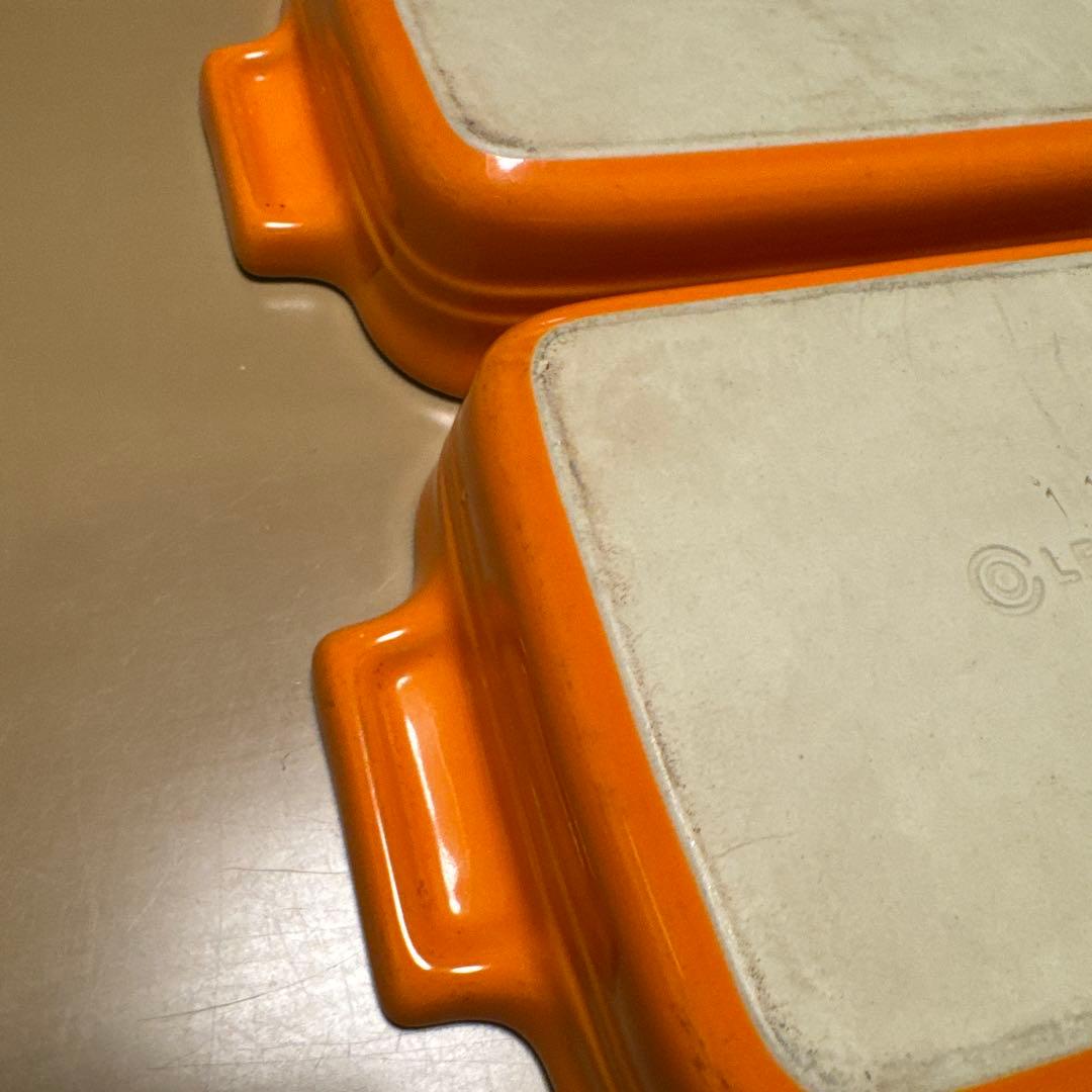 LE CREUSET オレンジ 耐熱皿 3個セット