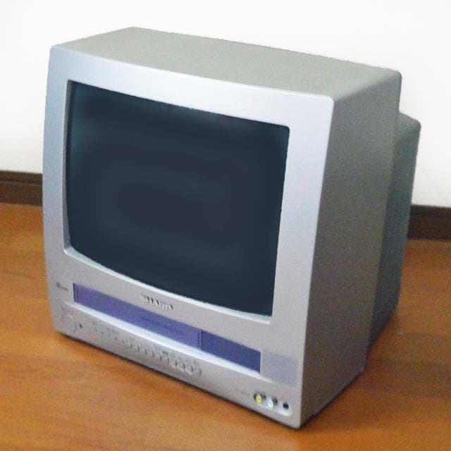 カラーテレビ テレビデオ ブラウン管 シャープ 14型 リモコン (V13)