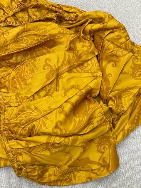 (K12573) 未使用品 ETRO 西川 ペイズリー柄 クイックシーツ S