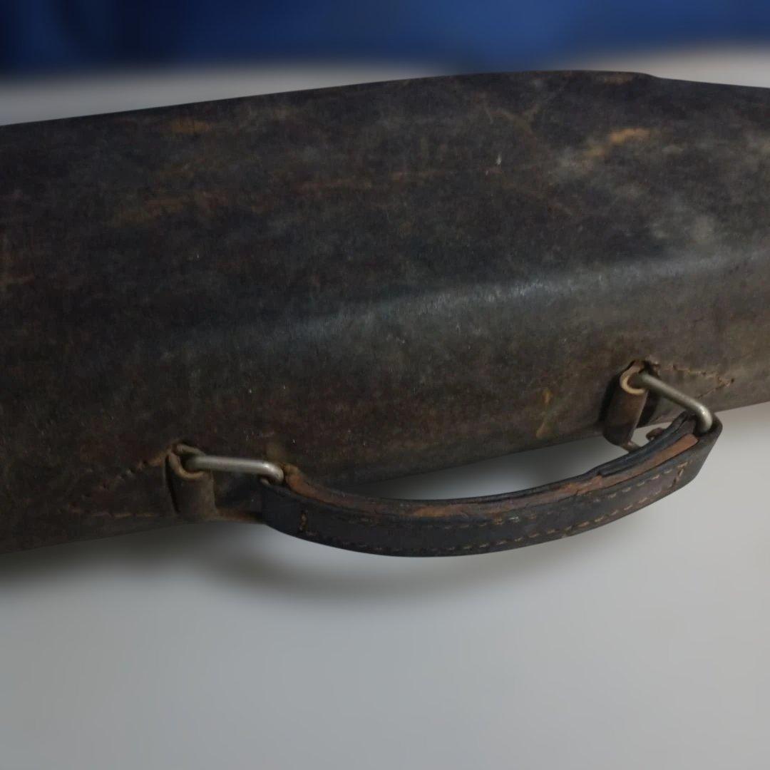 9609）とても古い　革張りのガンケース　詳細不明