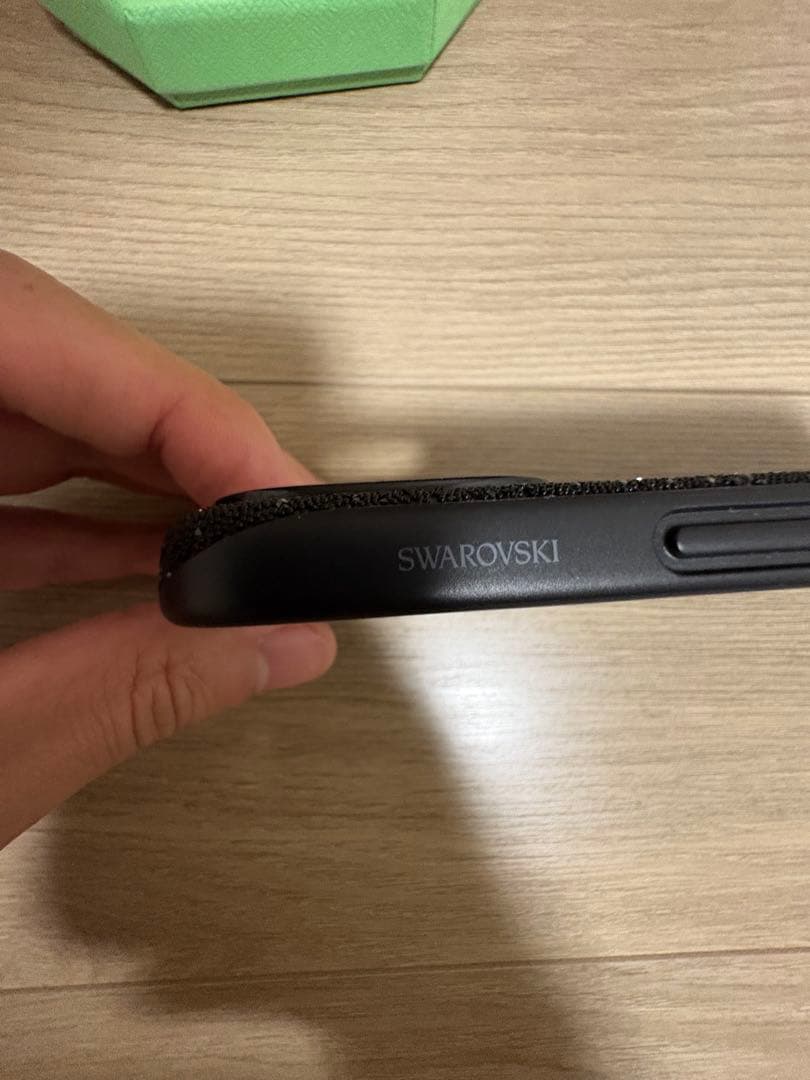※あい【スワロフスキー】iPhone16 ケース ブラック