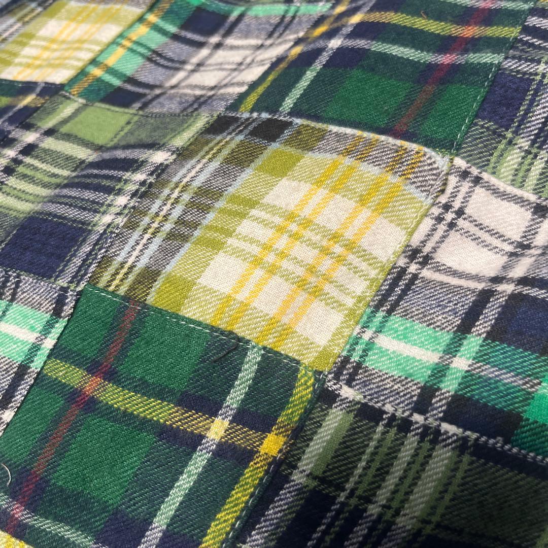 【デニムリメイク】パッチワークマルチカバー　ベッドカバー　ソファーカバー　ラグ