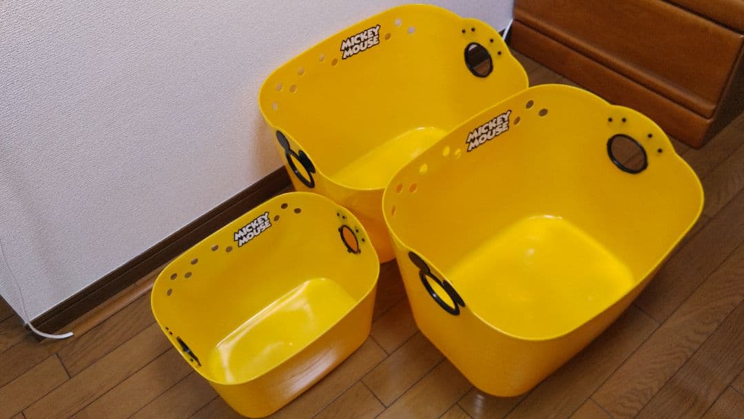 ディズニー ミッキーマウス やわらかバケツ 3個 錦化成 日本製