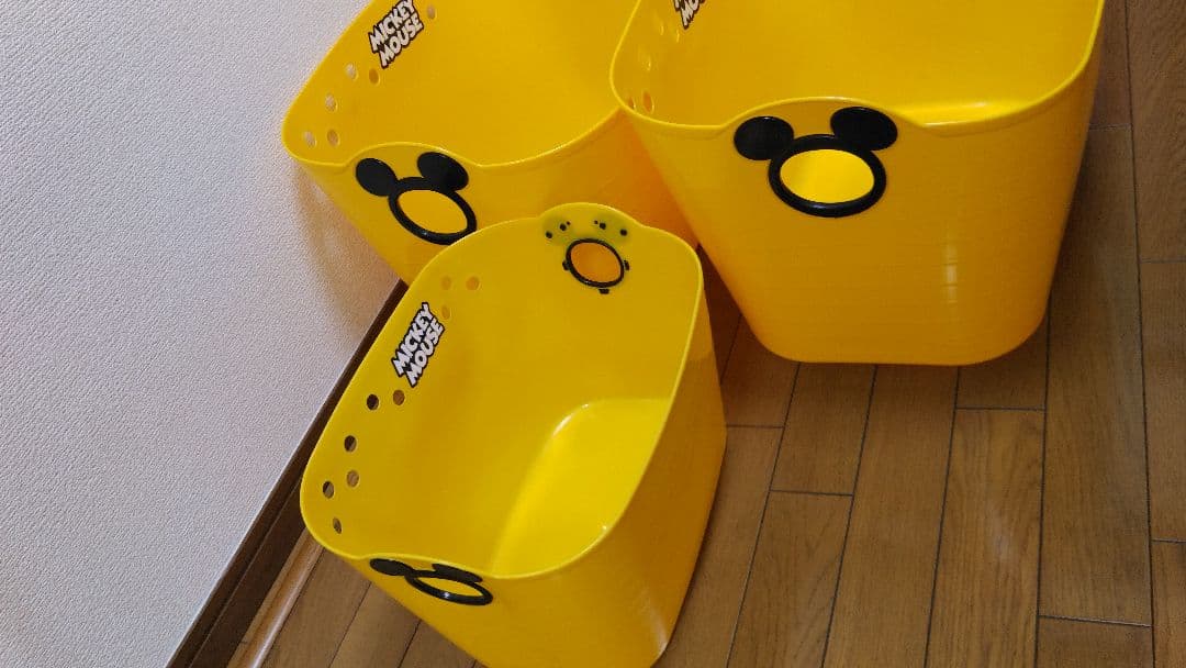 ディズニー ミッキーマウス やわらかバケツ 3個 錦化成 日本製