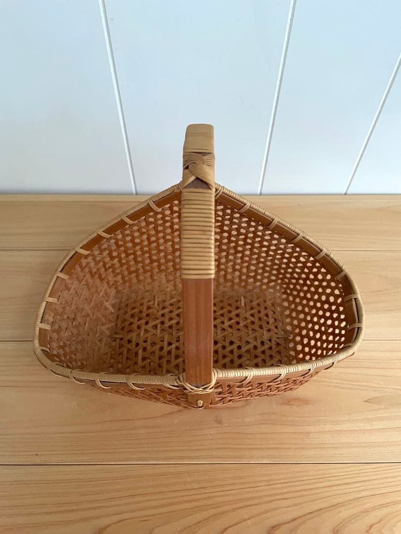 大分　別府　竹細工　手つきかご　工芸品