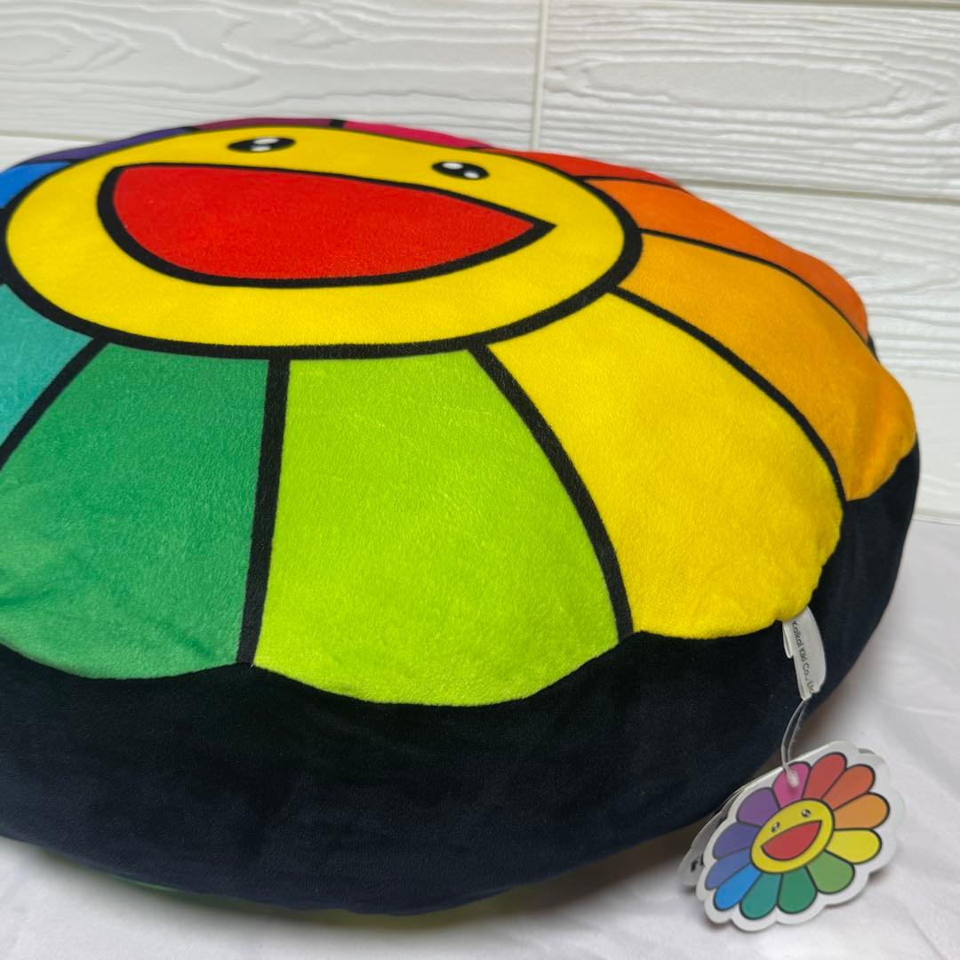 【美品】 カイカイキキ 村上隆　金たろアメ風クッション　40cm アゲ花