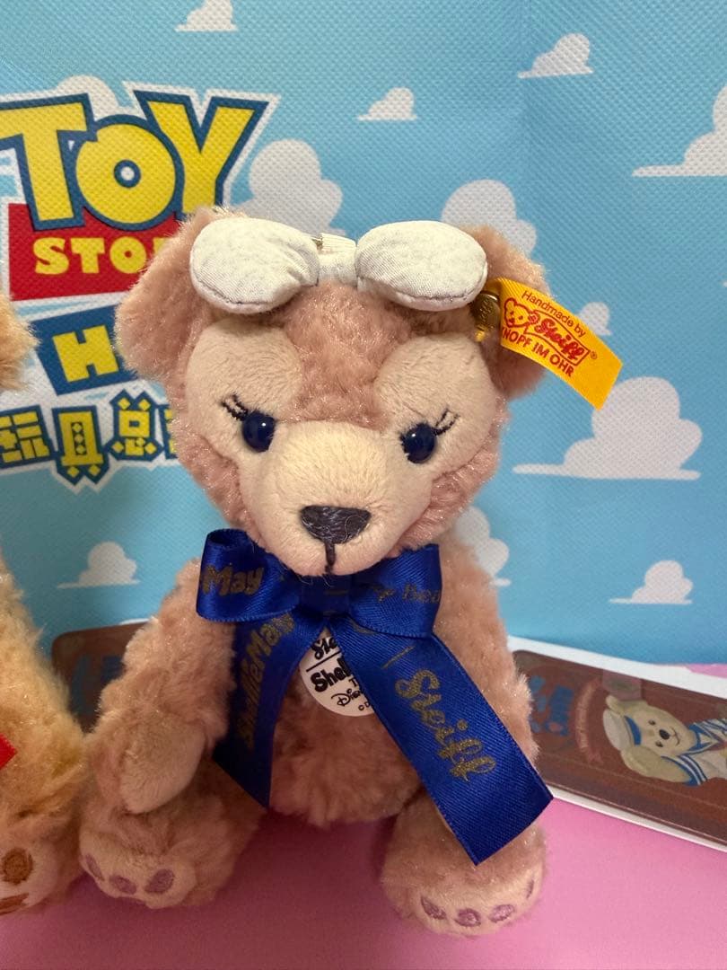 ダッフィー　シェリーメイ 10周年　シュタイフ　ぬいぐるみキーホルダー