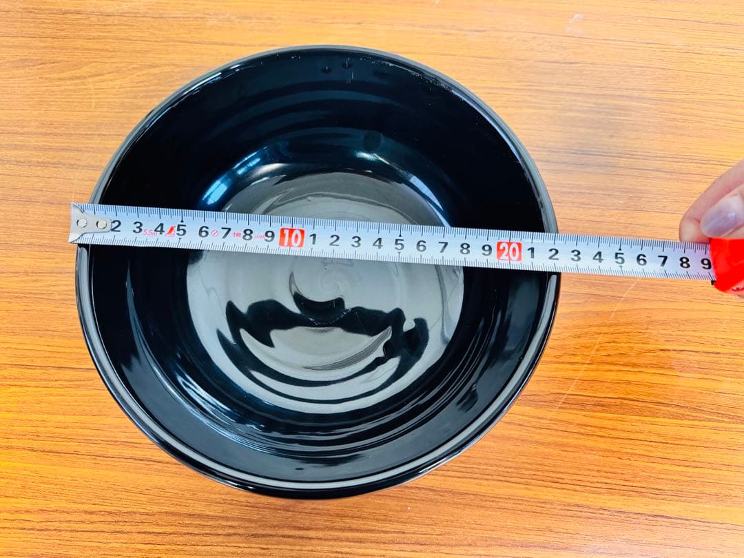 ラーメン丼 8点セット 和風 陶器 黒系 未使用保管品
