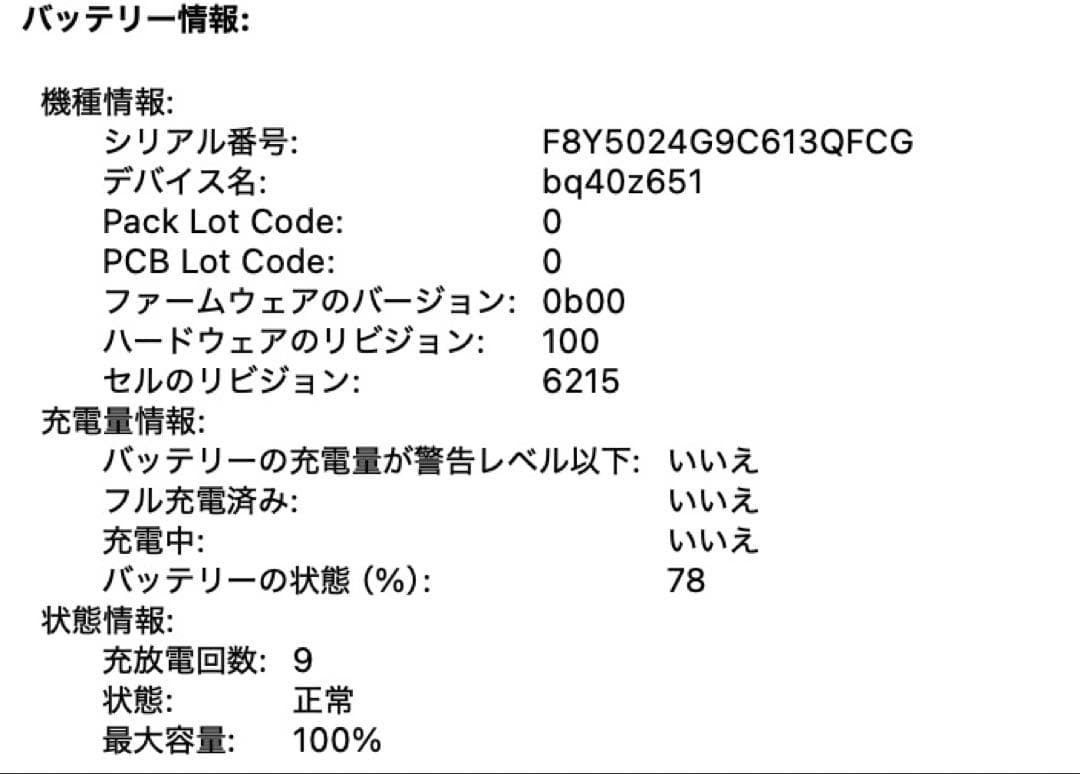 MacBookAirM313インチ16GB256GB 美品 バッテリー良好箱あり