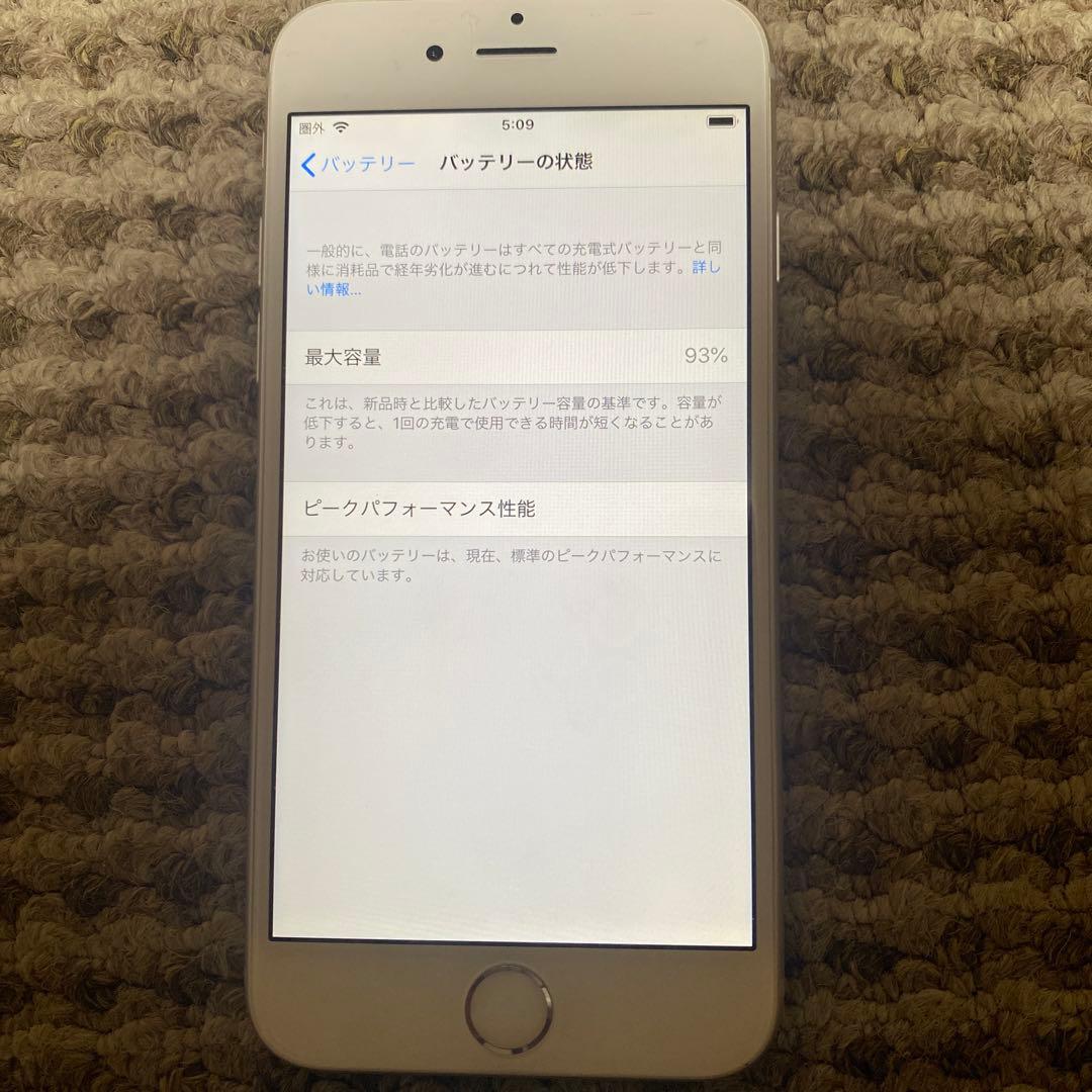 極美品 iPhone 6 16GB シルバー 本体　1-21