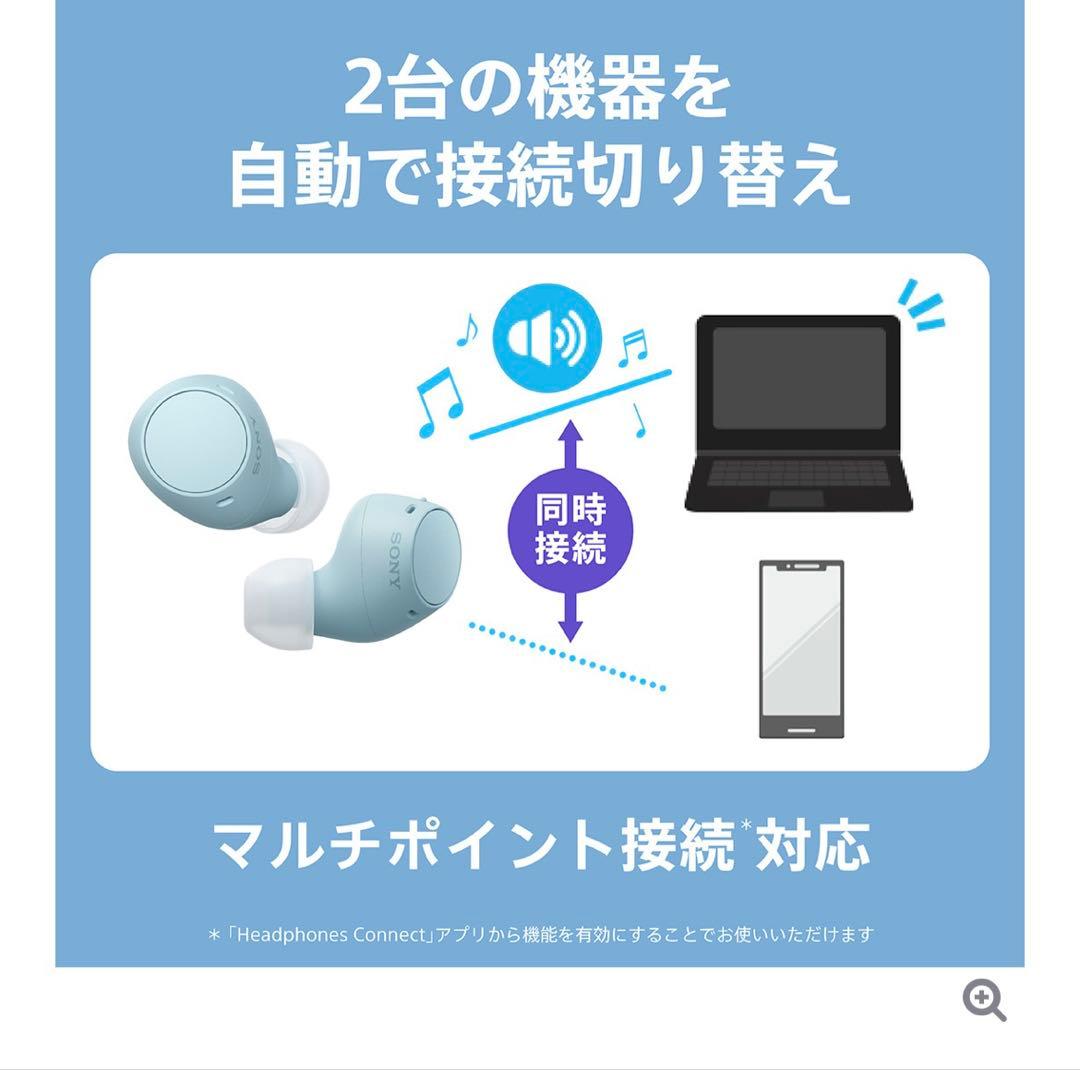 エルサデザイン アナ雪SONY WF-C510 ワイヤレスイヤホン ブルー