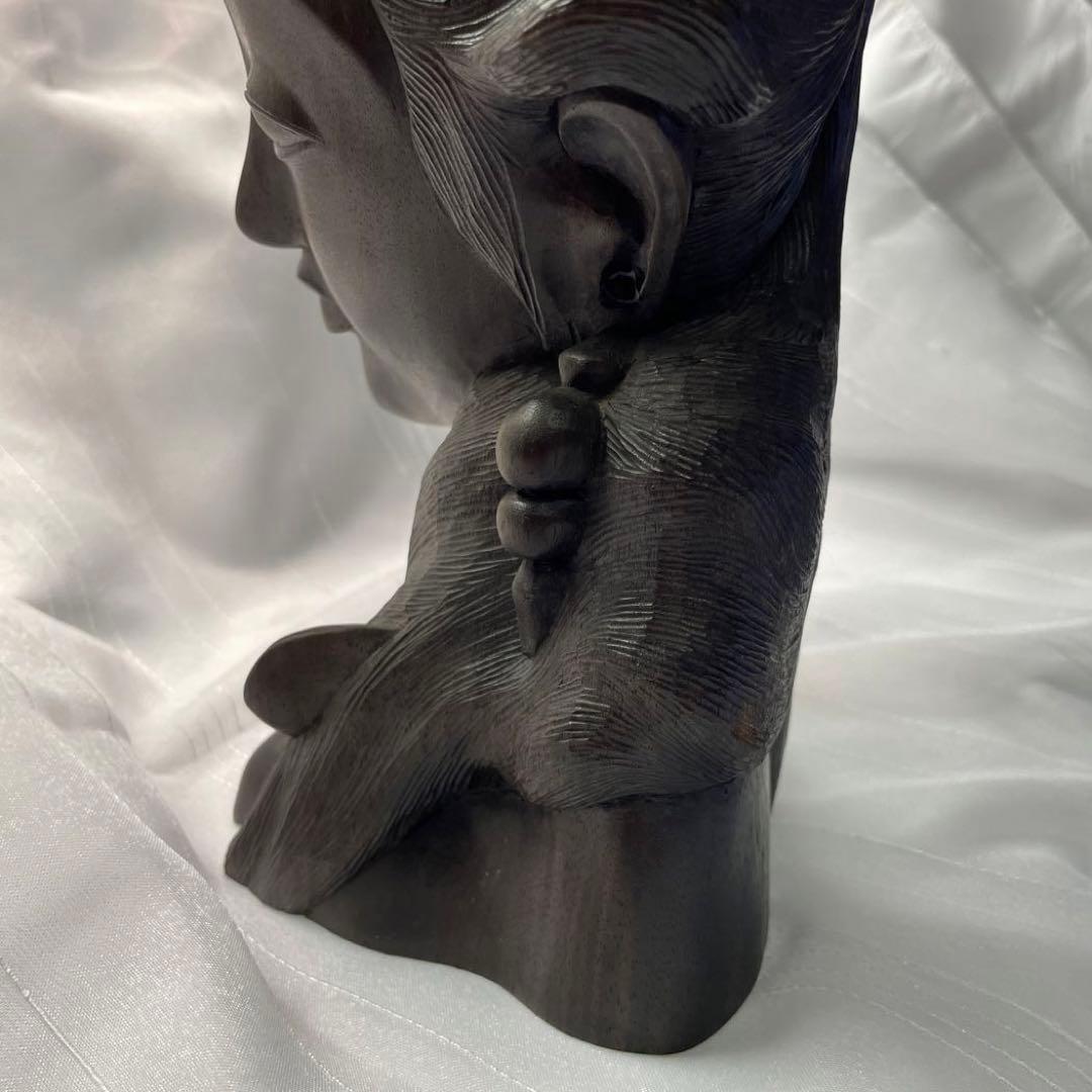 希少品✨　バリ島　アイアンウッド（鉄木）てつぼく　ウリン　美しい女性　木彫像