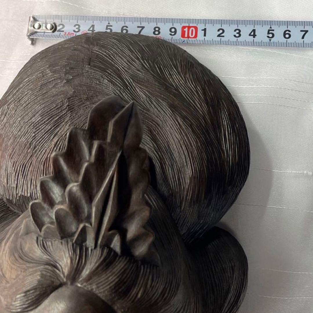 希少品✨　バリ島　アイアンウッド（鉄木）てつぼく　ウリン　美しい女性　木彫像