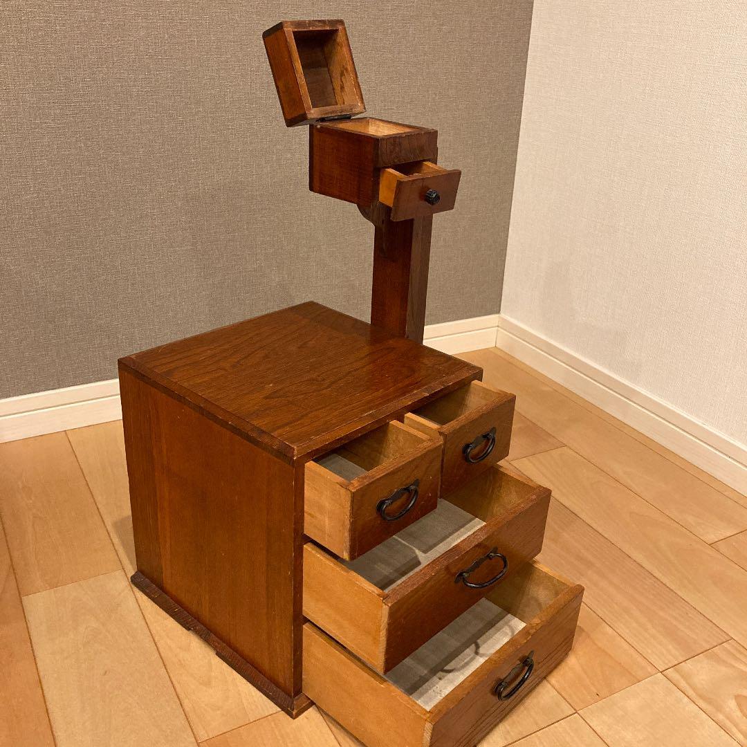 アンティーク　昭和中期の物　お裁縫道具入れ　小物入れ　高さ50cm