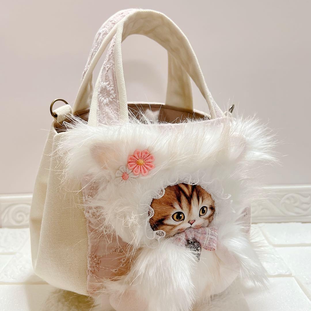 さ*ら様 コヤンイサムチョン トートバッグ 刺繍生地 猫 ねこちゃんバッグ Sp