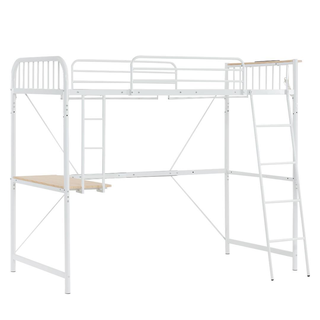 システムベット ロフトベッド シングル コンセント付き デスク付き高さ170cm